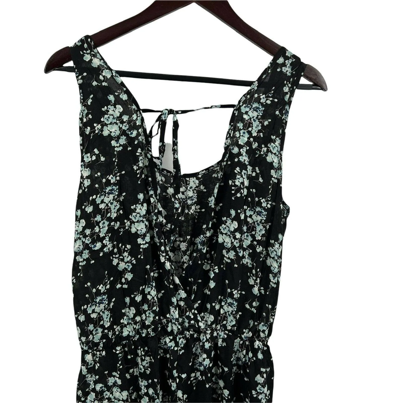 Exist‎ Black Floral Crossback Jumpsuit Size Large New - Image 5