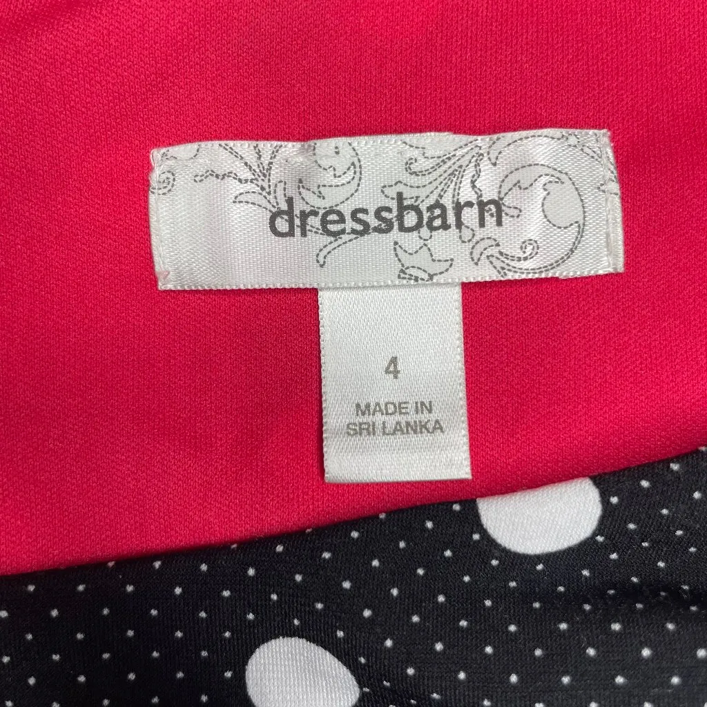 Vintage Black White Polka Dot Ruched Waist Cap Sleeve Midi Dress Sz 4 - Image 10