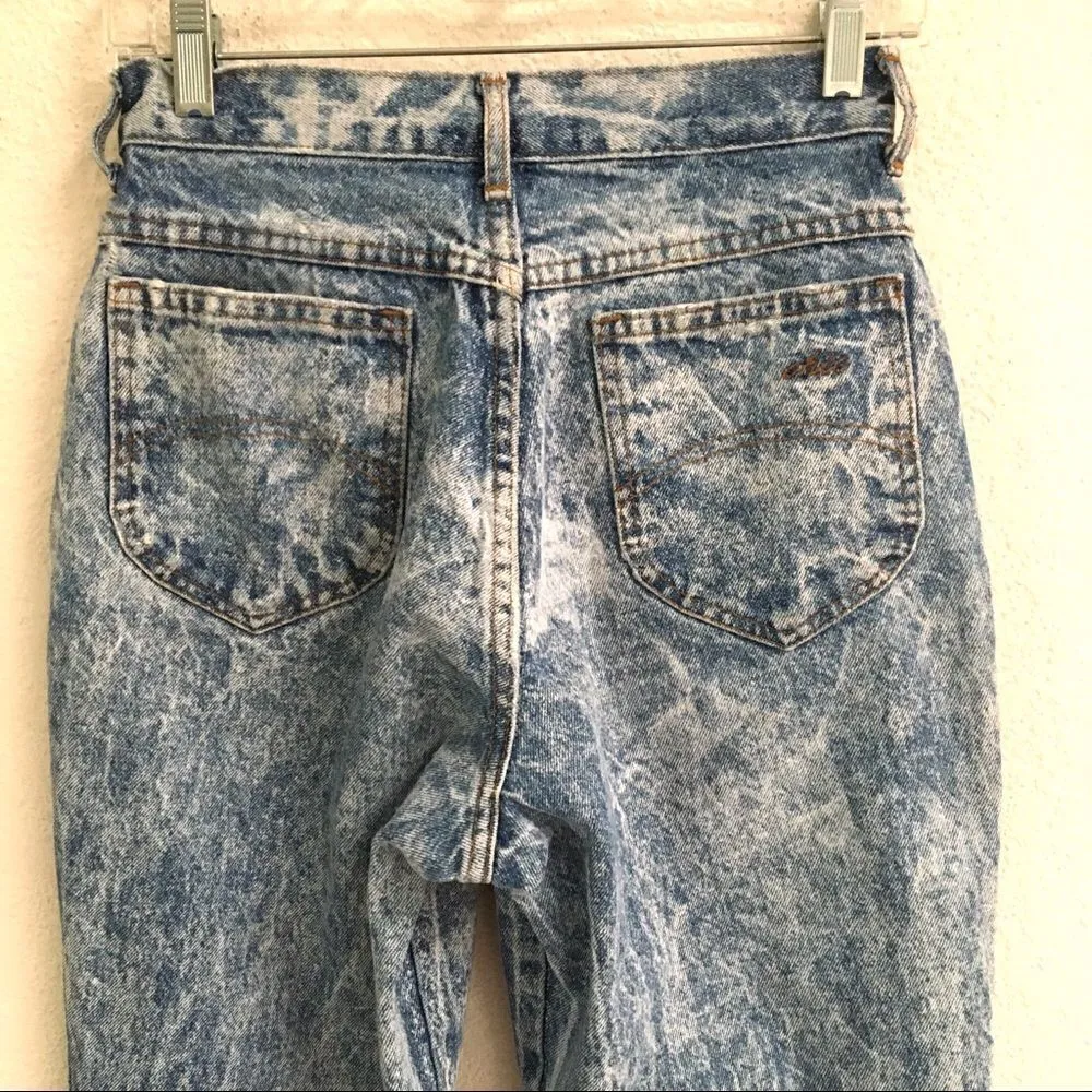 Vintage Chic acid wash high waisted straight leg light wash denim jeans … Blue Size 25 - Image 5