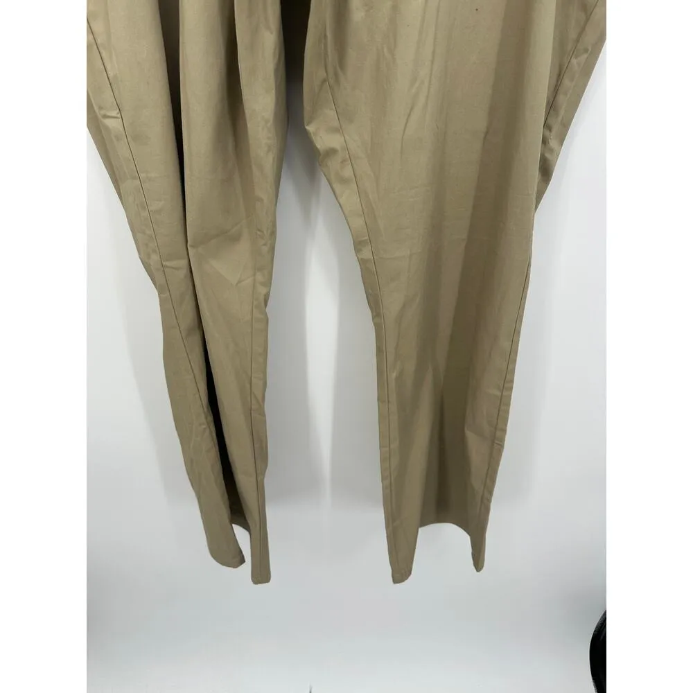 Dickies Khaki Twill Pant Slim Fit Boot Cut Women 22 Reg NWT Workwear Career - Image 4