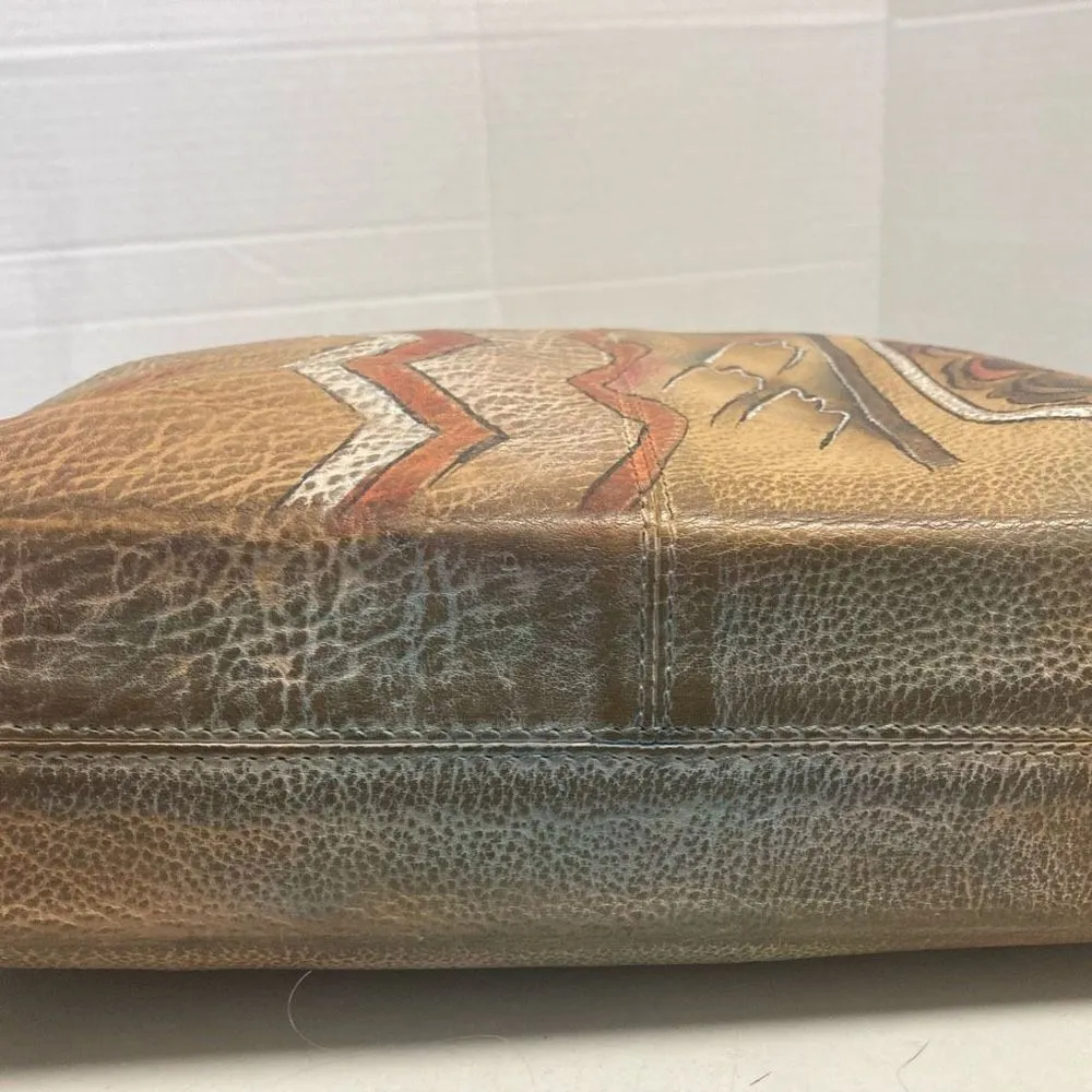 ANUSCHKA Women’s Aztec Style Handbag Multicolored Size 11X2.5X10.5 Genuine Leather - Image 10