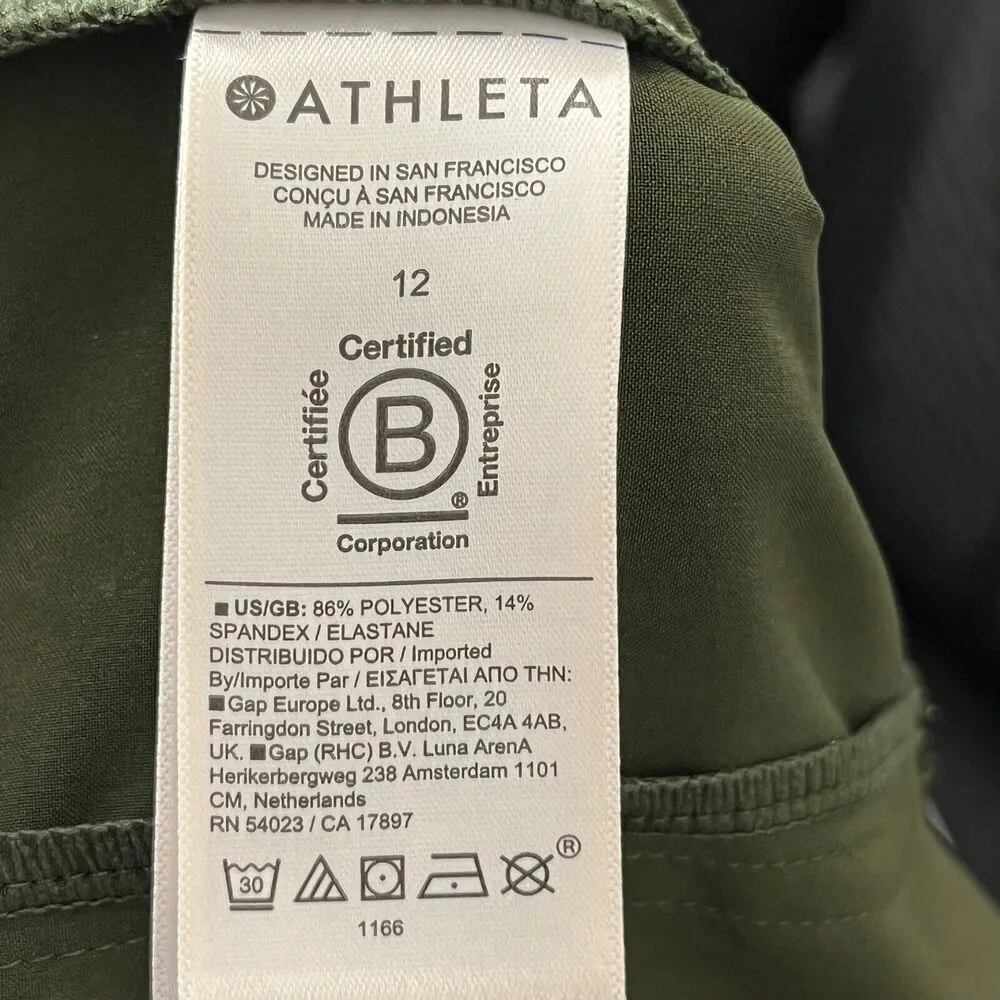 Athleta Brooklyn Heights High Rise Pants In Aspen Olive Cropped Women's Size 12 - Image 11