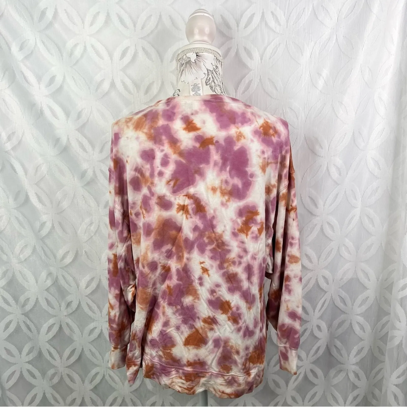 JoyLab‎ Oversized Tie Dye Crew Neck Pullover Sweater - Image 3