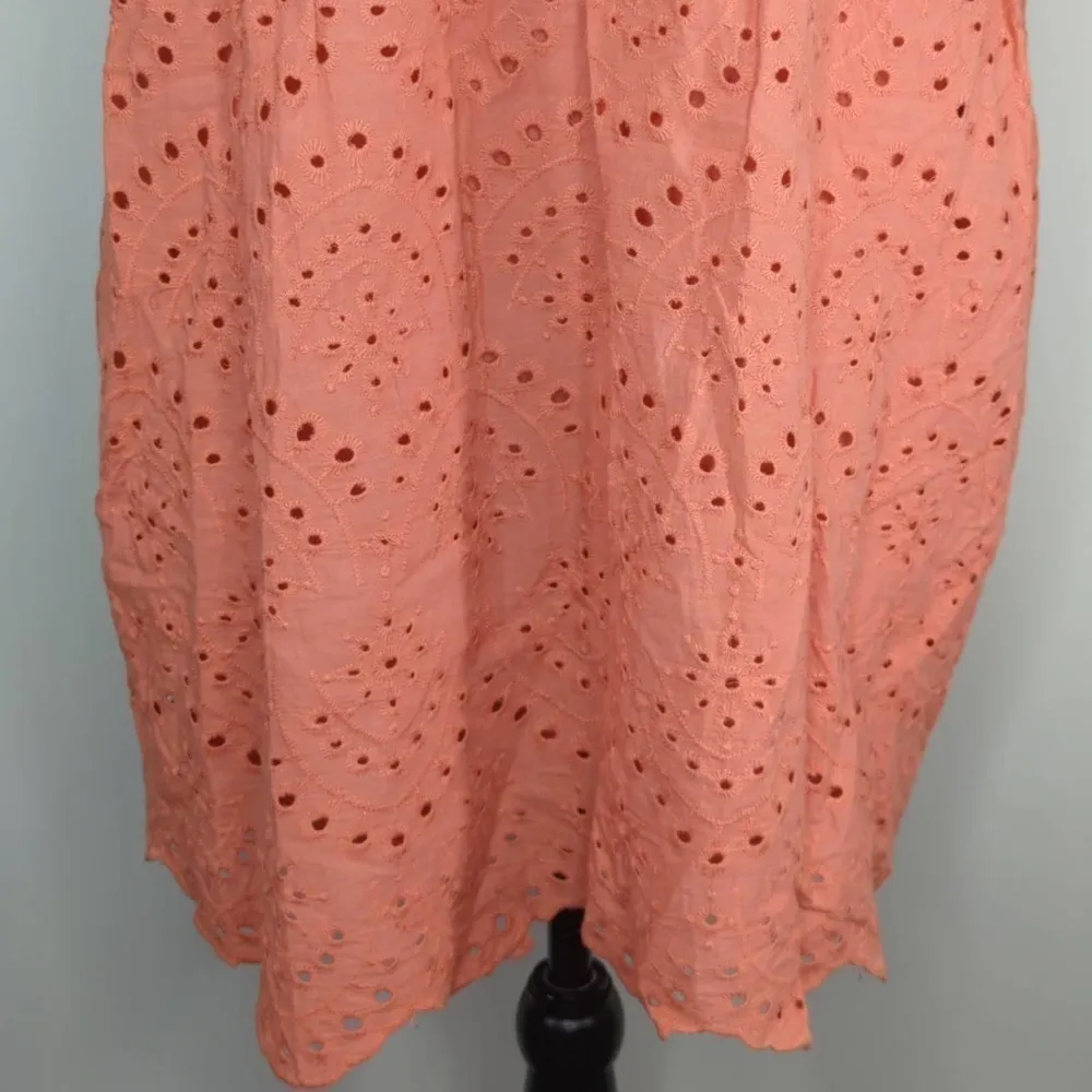 entro Women's Babydoll Salmon Eyelet Dress | Size L | NWT‎ - Image 8
