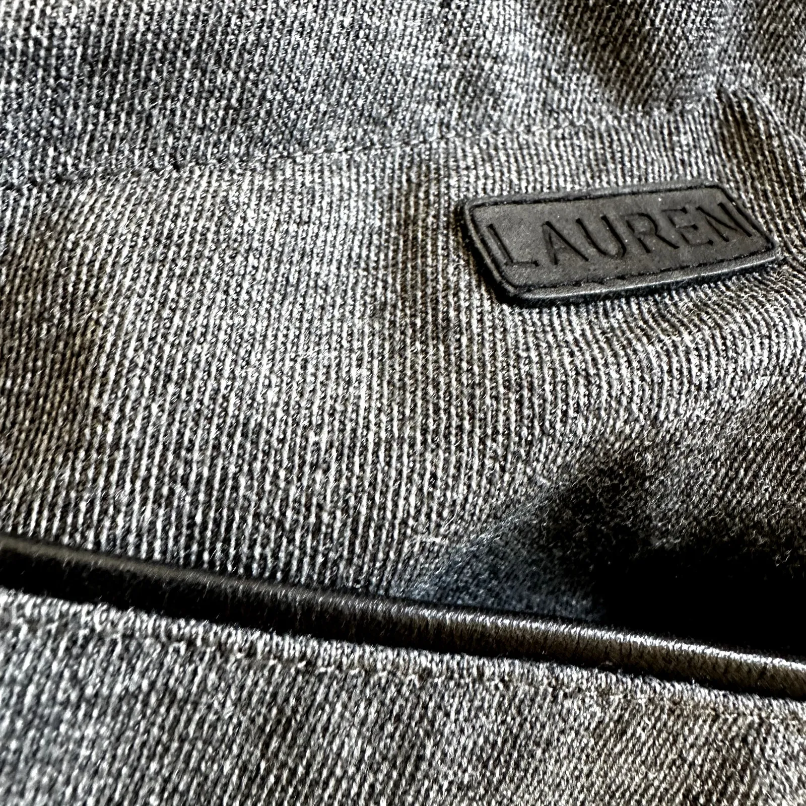 Lauren Ralph Lauren Trouser Pants High Waisted Zip Fly Career Wool Gray 10 - Image 2