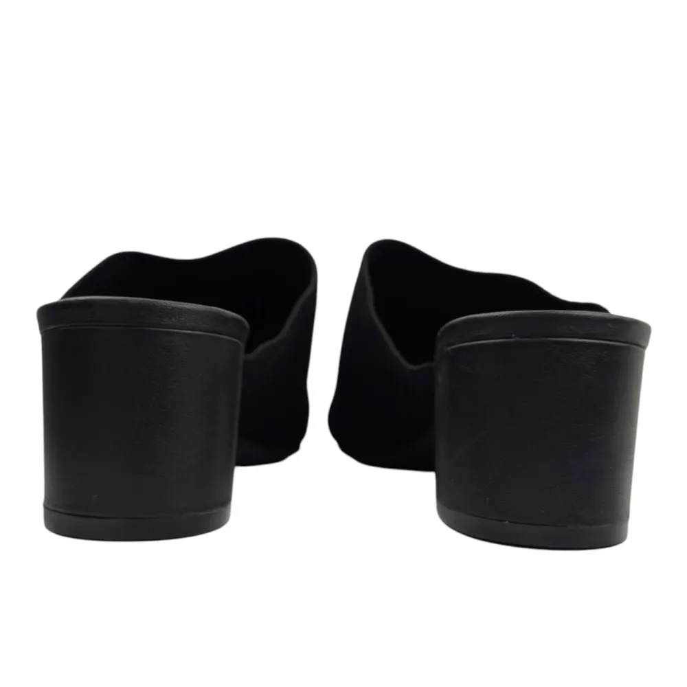 Everlane The Glove Mule in ReKnit Womens Size 7 Knit Fabric Black Block Heel - Image 6