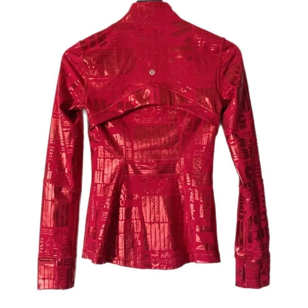Lululemon Red foil manifesto define jacket 20YR size 4 - Image 3