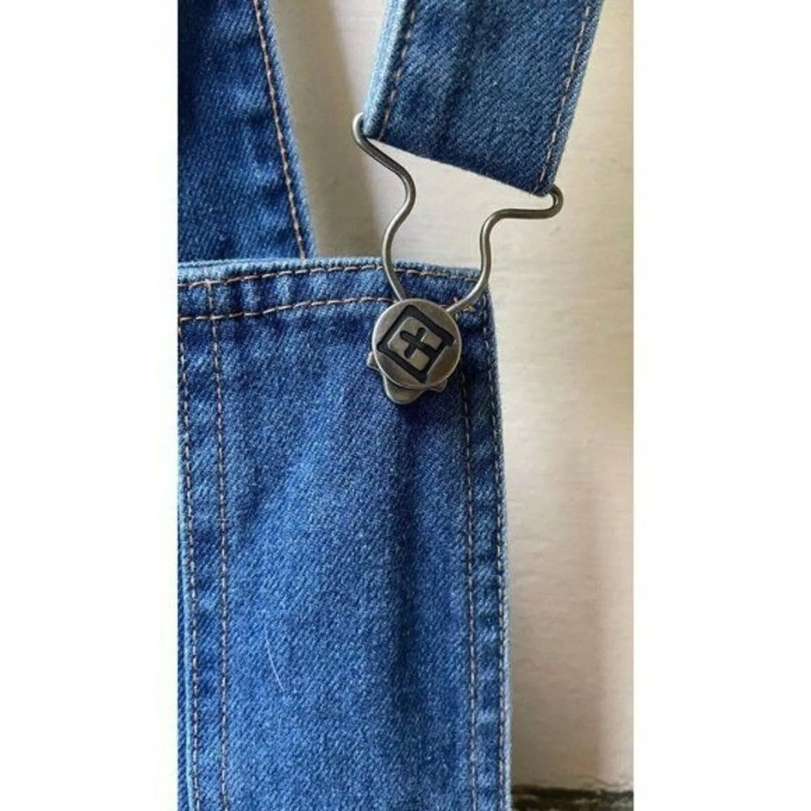 Ksubi Womens Farm Chore Skirtall Denim Dress s sz 28 Grunge Boho Streetwear Blue - Image 7