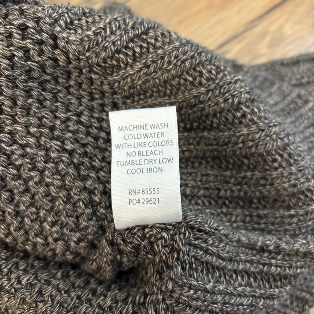 Pistola  Drea V Neck Sweater Asymmetrical Chunky Chocolate Brown Large - Image 8