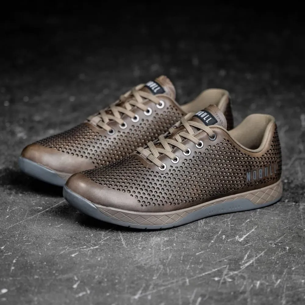 Nobull Sand Leather Athletic Workout Sneakers Comfort in Brown Womens Size 7 - Image 2