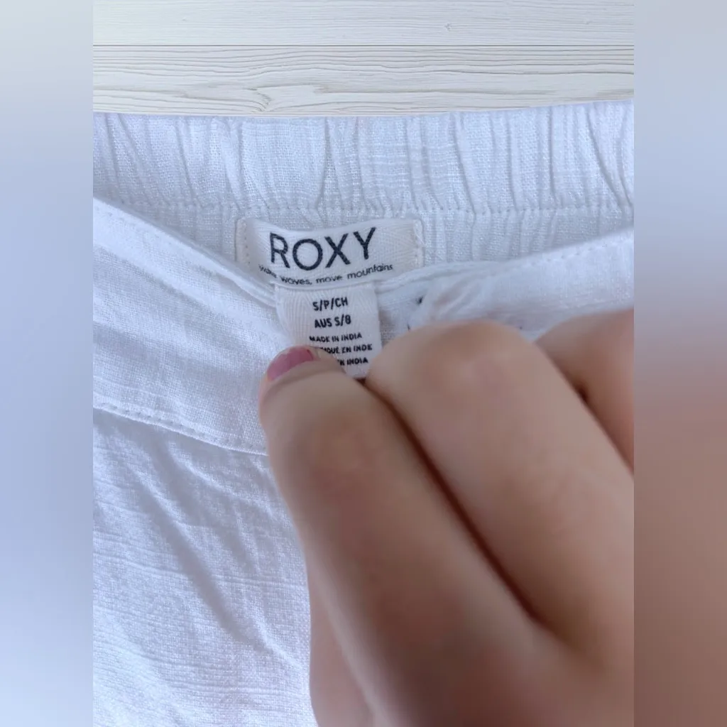 ROXY Women’s White Flowy Boho Summer Trousers - Image 7