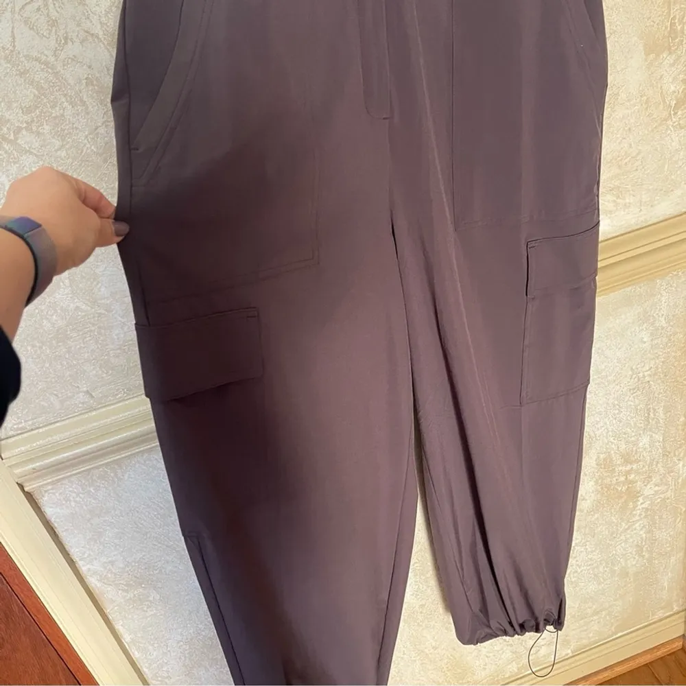 ATHLETA BROOKLYN UTILITY BAGGY JUMPSUIT Relax fit Color Shale Dusty Purple 14P - Image 7