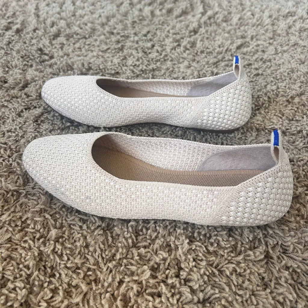 ROTHY'S Women's Flats in Size 6.5 Ivory Color Excellent Condition - Image 6