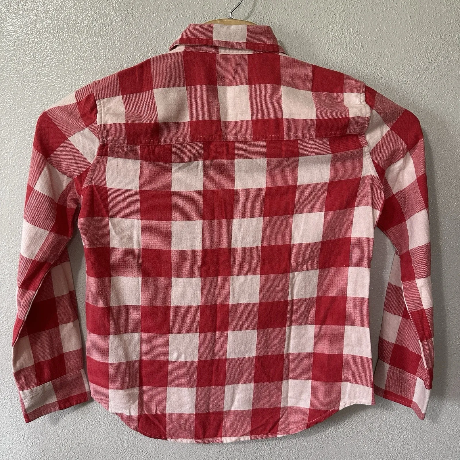 NEW Pact Holiday Gingham Mila Flannel Shirt Small Red White Button Up Top Check - Image 4