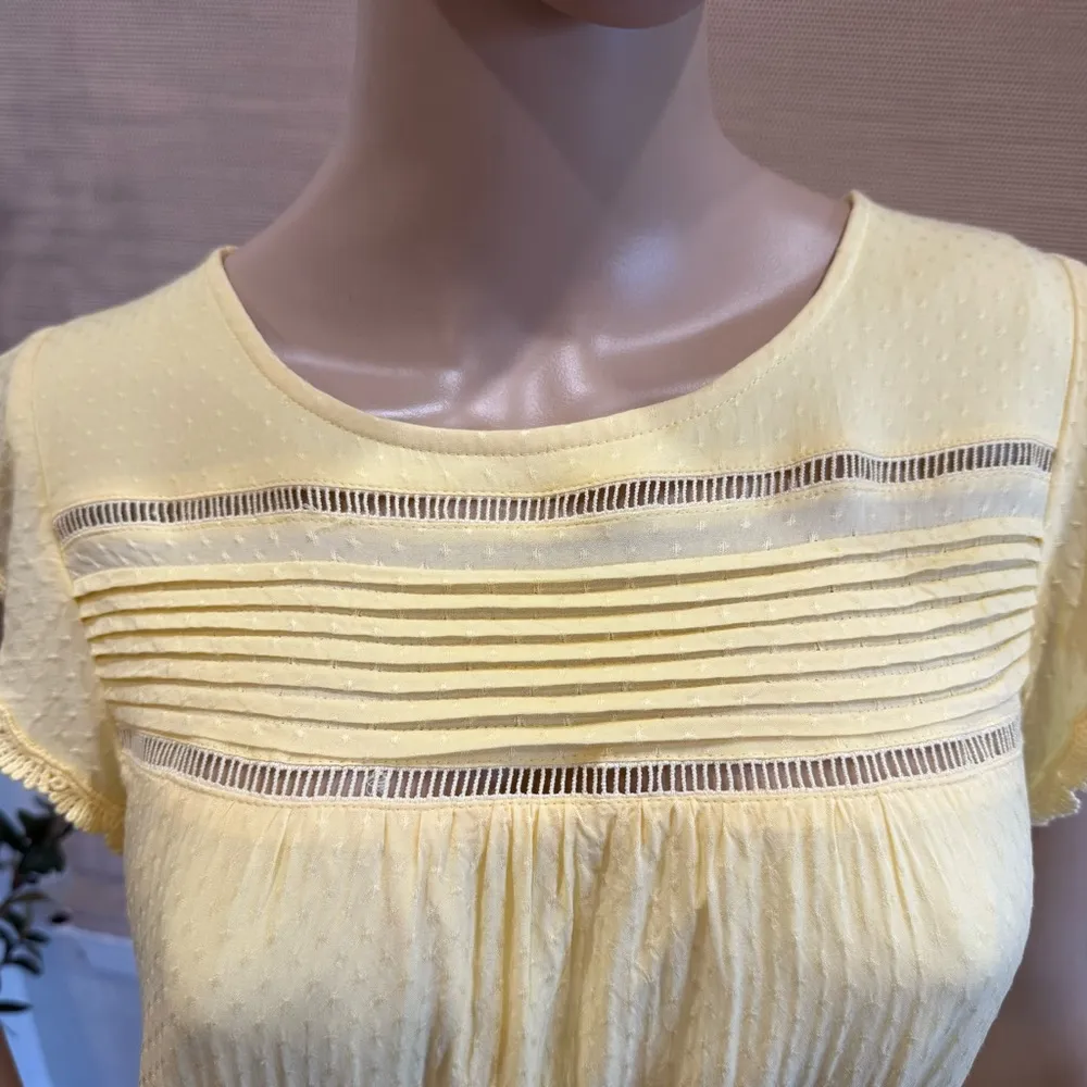 Copper Key Dress. Open eyelet with ruffles on top of dress. Tie waist. L… - Image 2