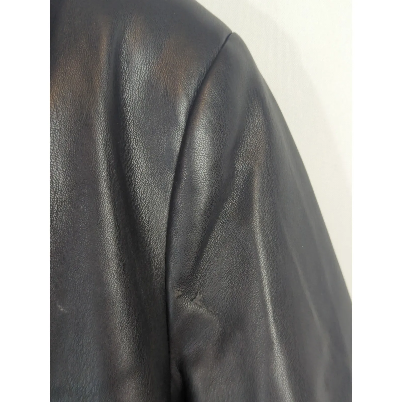 Zara Black Blazer Jacket Women's Small Vegan Leather Punk Bikercore Outdoor NWOT - Image 6