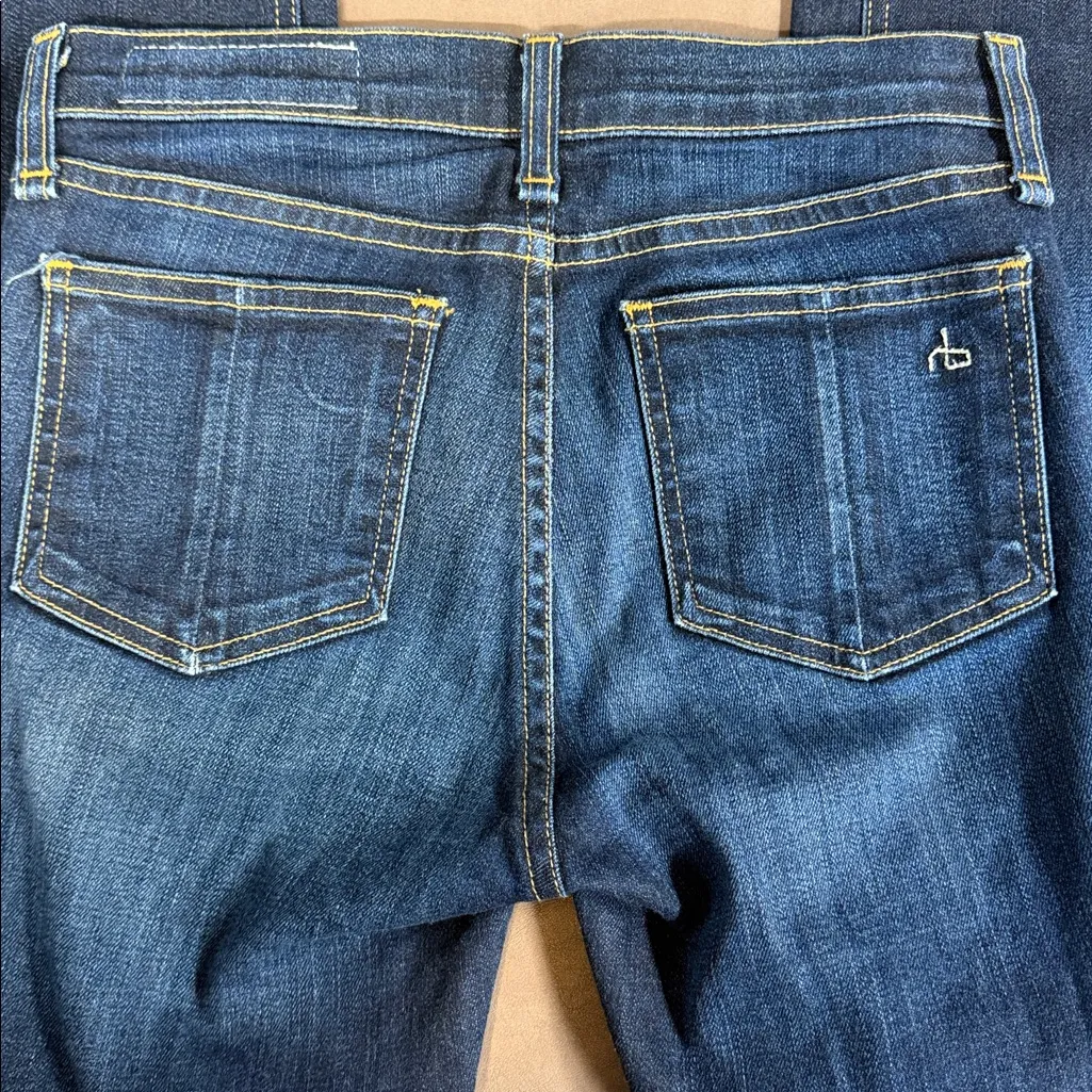 Rag & Bone Kensington Dark Blue 10” Crop Jeans Size 24 - Image 7