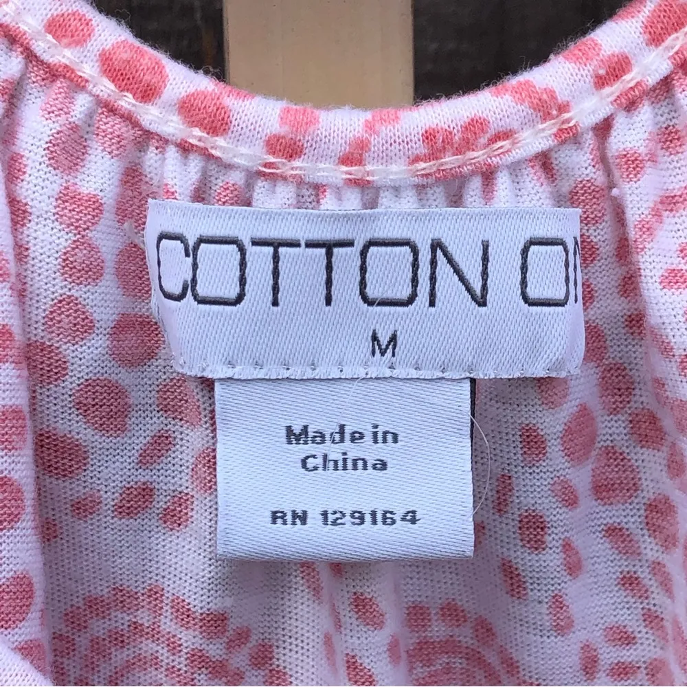 Sunburst Print Pink Top Blouse M - Image 3