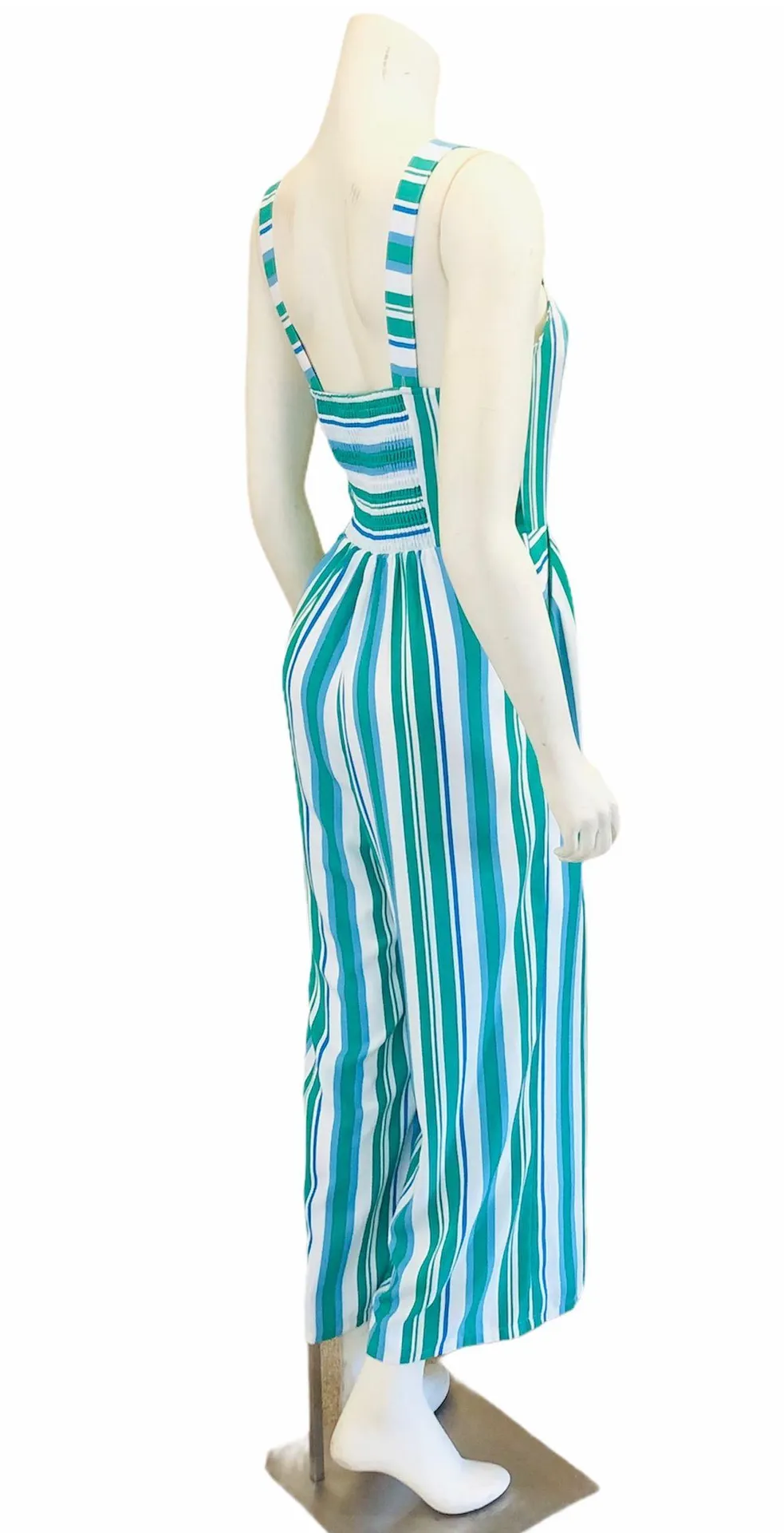Striped Wide Leg Romper - Image 3