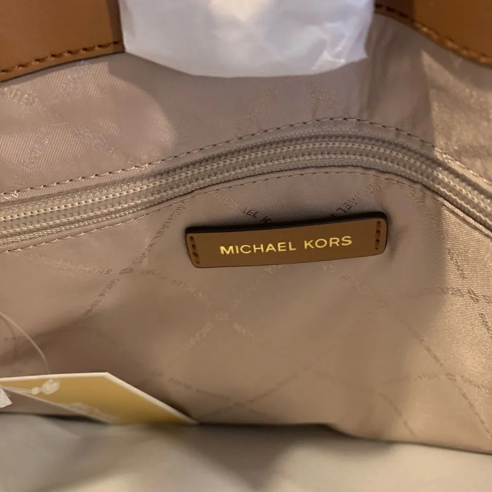 MICHAEL KORS JET SET LARGE TOTE BAG VANILLA SIGNATURE - Image 8