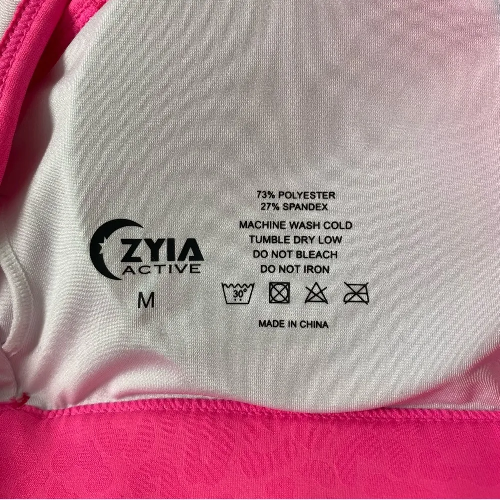 Zyia Active Hot Pink Leopard Light N Tight Hi-Rise Leggings & Sports Bra Set - Image 7