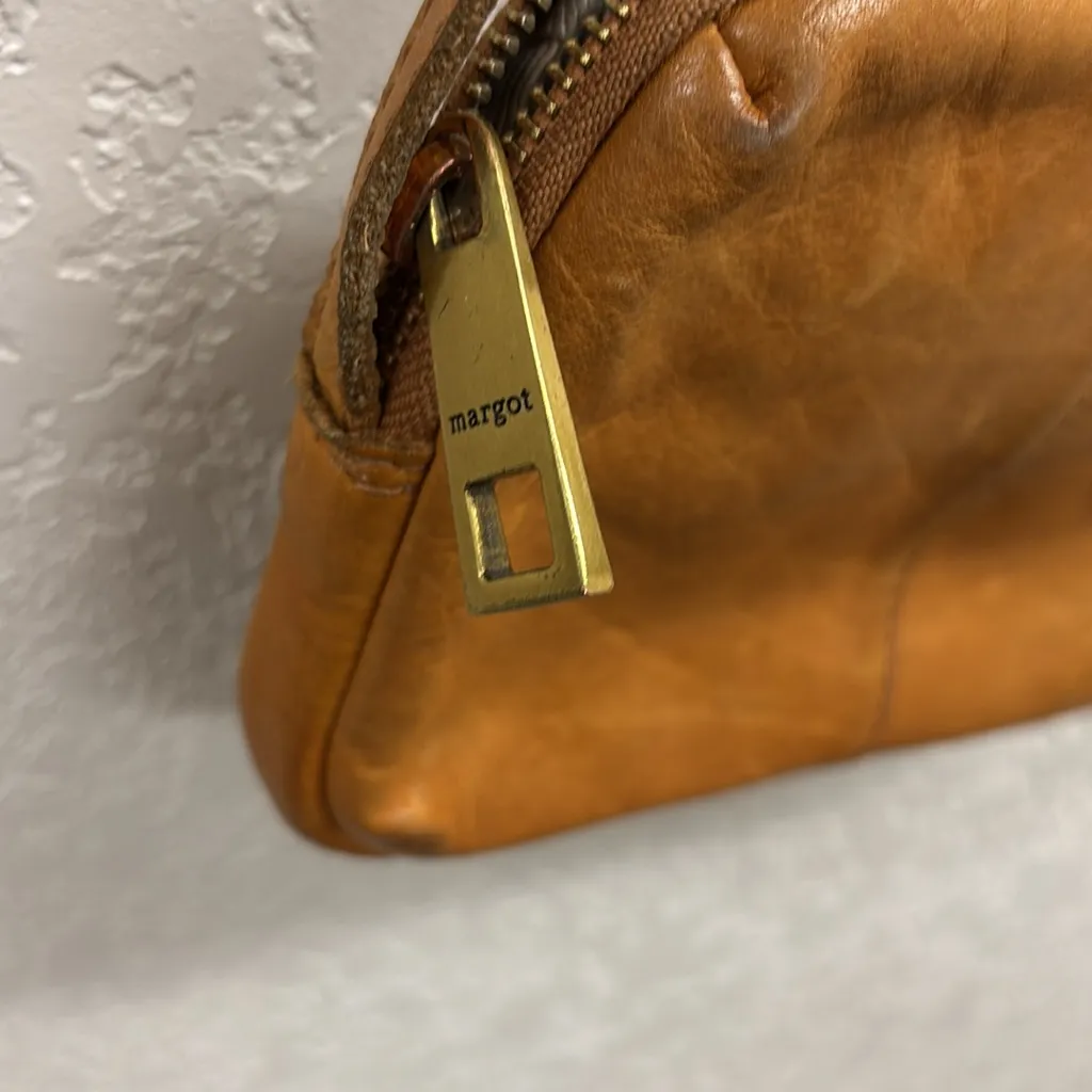 Margot Camel Leather Small Crossbody Bag Tan - Image 3