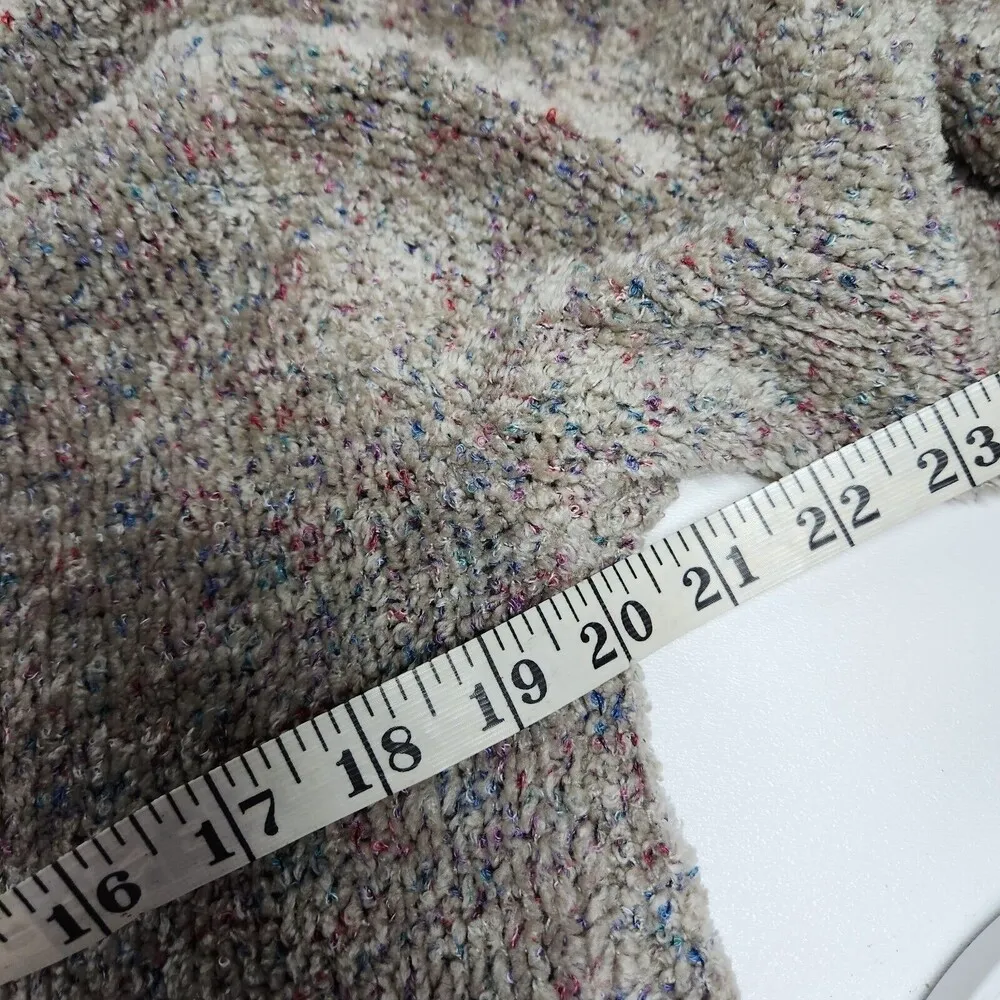 Vintage Northern Reflections M Knit Cardigan Button Sweater Gray Speckled FLAW - Image 6