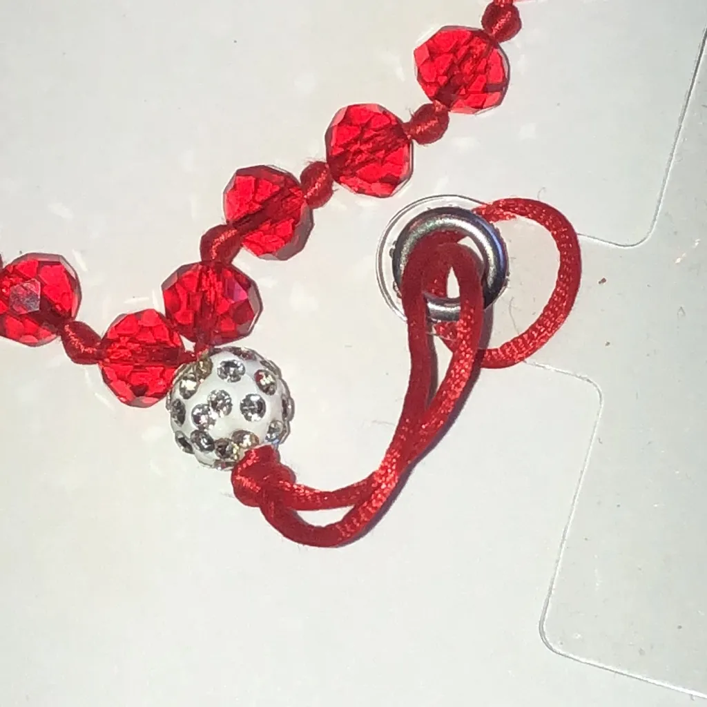Elegant Red Glass Beaded Boho Lanyard Necklace - Image 6