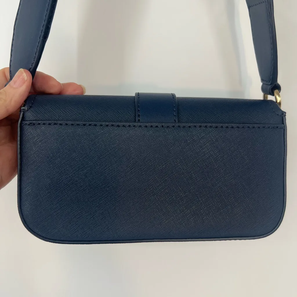 Michael Kors Greenwich Extra-Small Saffiano Leather  Crossbody Bag navy blue - Image 5