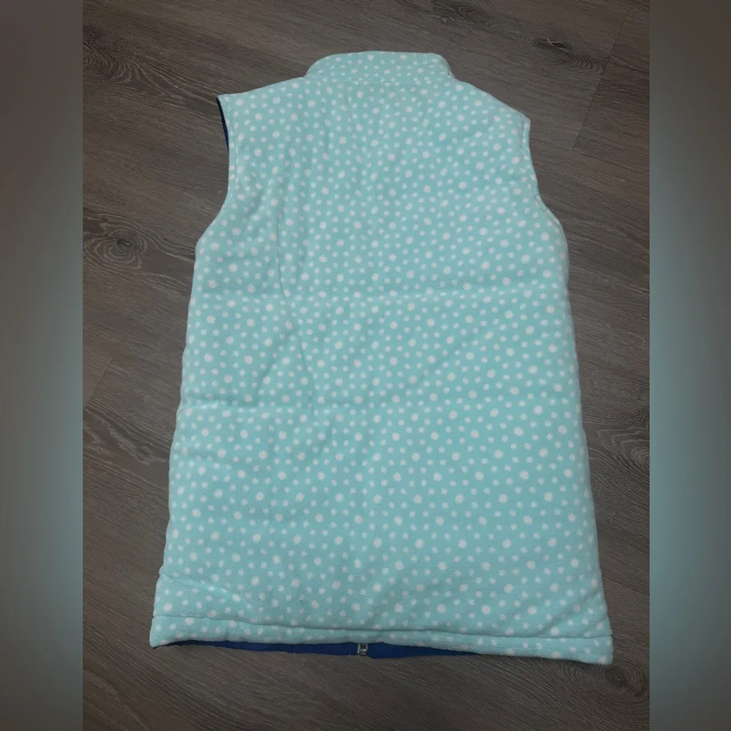 Columbia Royal Blue Baby Blue Polkadot Insulated Reversible Vest - Image 7