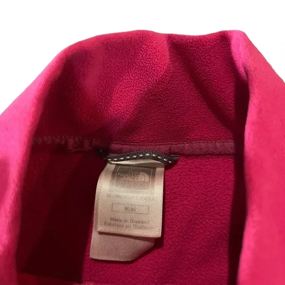 The North Face Pink TKA 100 Glacier 1/4‎ Zip Embroidered Fleece Barbie Pink - Image 4