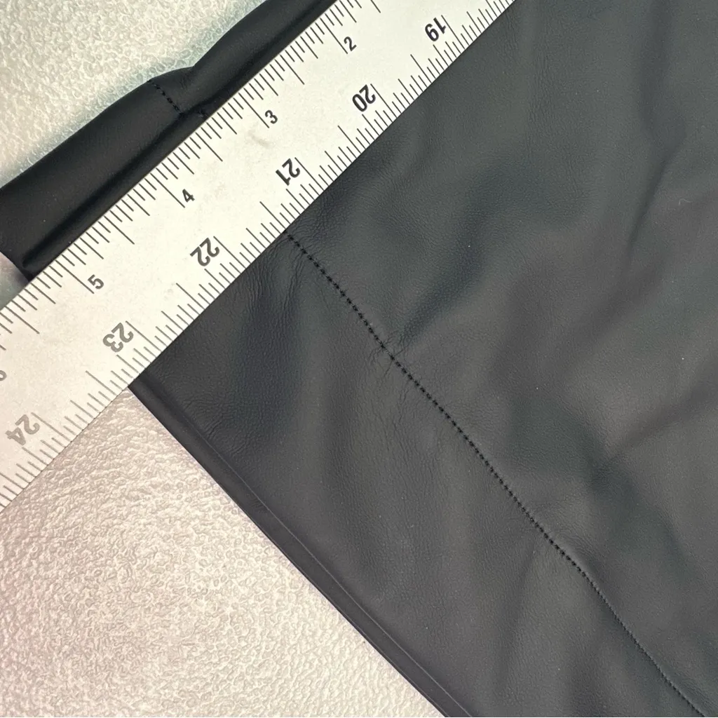 Joie Women Black Faux Leather Dress Pants - Image 6