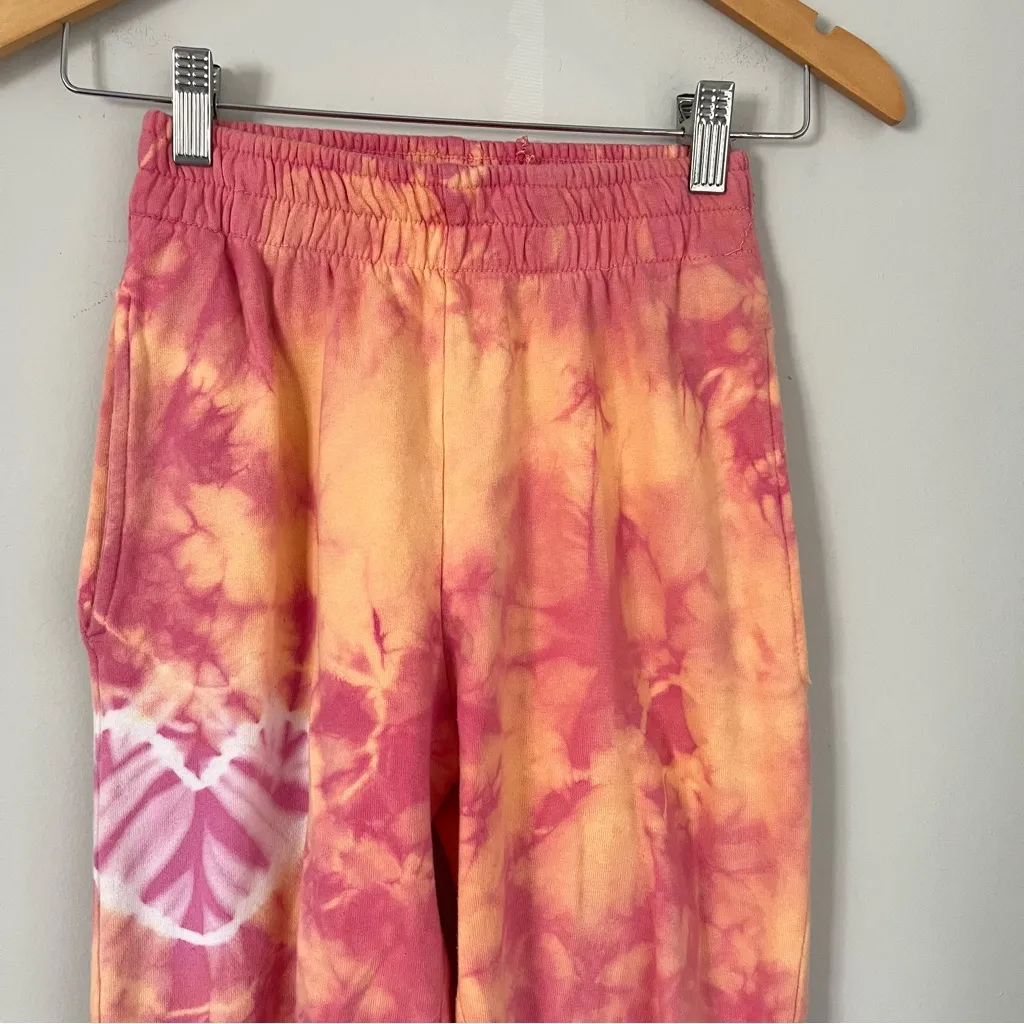 Frankies Bikinis Aiden Sweatpant Tie Dye Size XS Pink Orange - Image 6