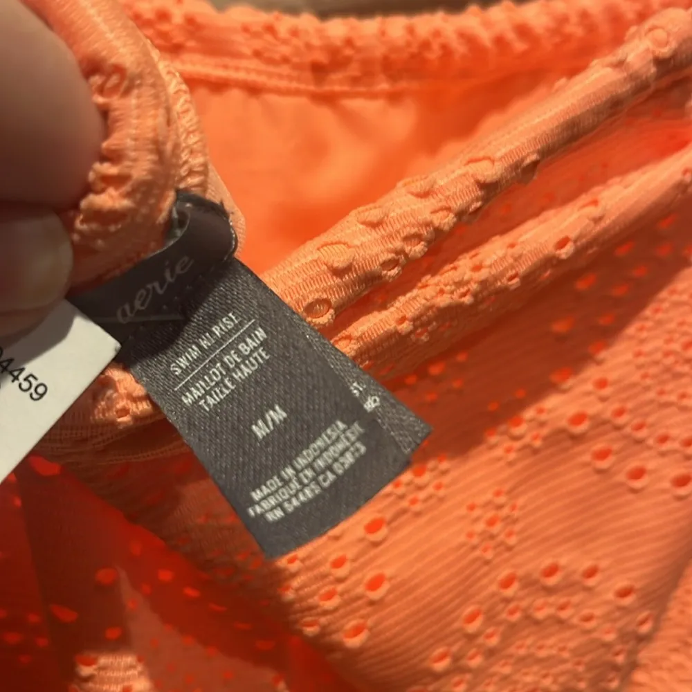 New Aerie Women’s Melon Orange High Rise String Side Tie Bikini Bottoms - Image 8