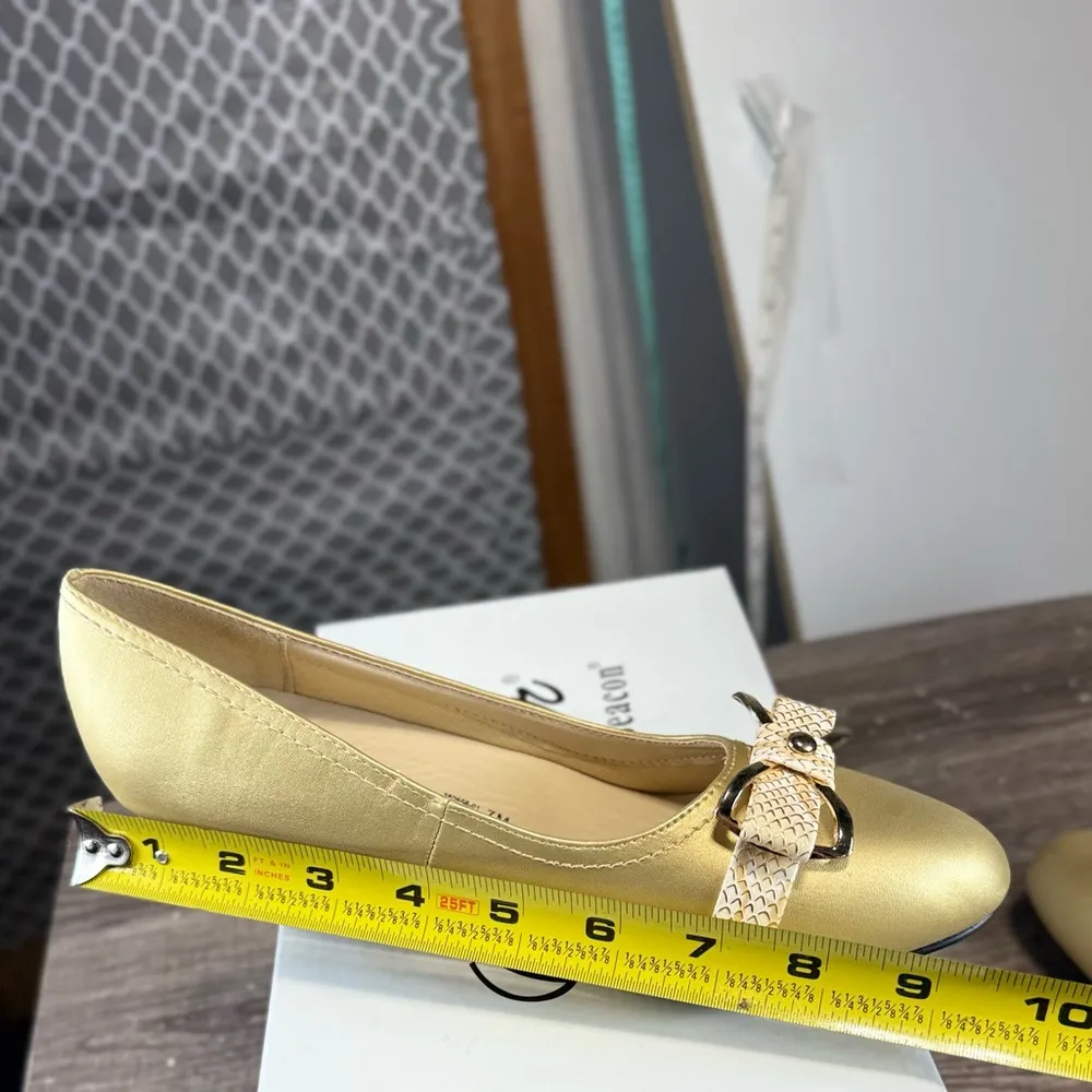 Sofwear Elegant feminine flirty women's shoes with bow and pointed heel Gold 7 - Image 9