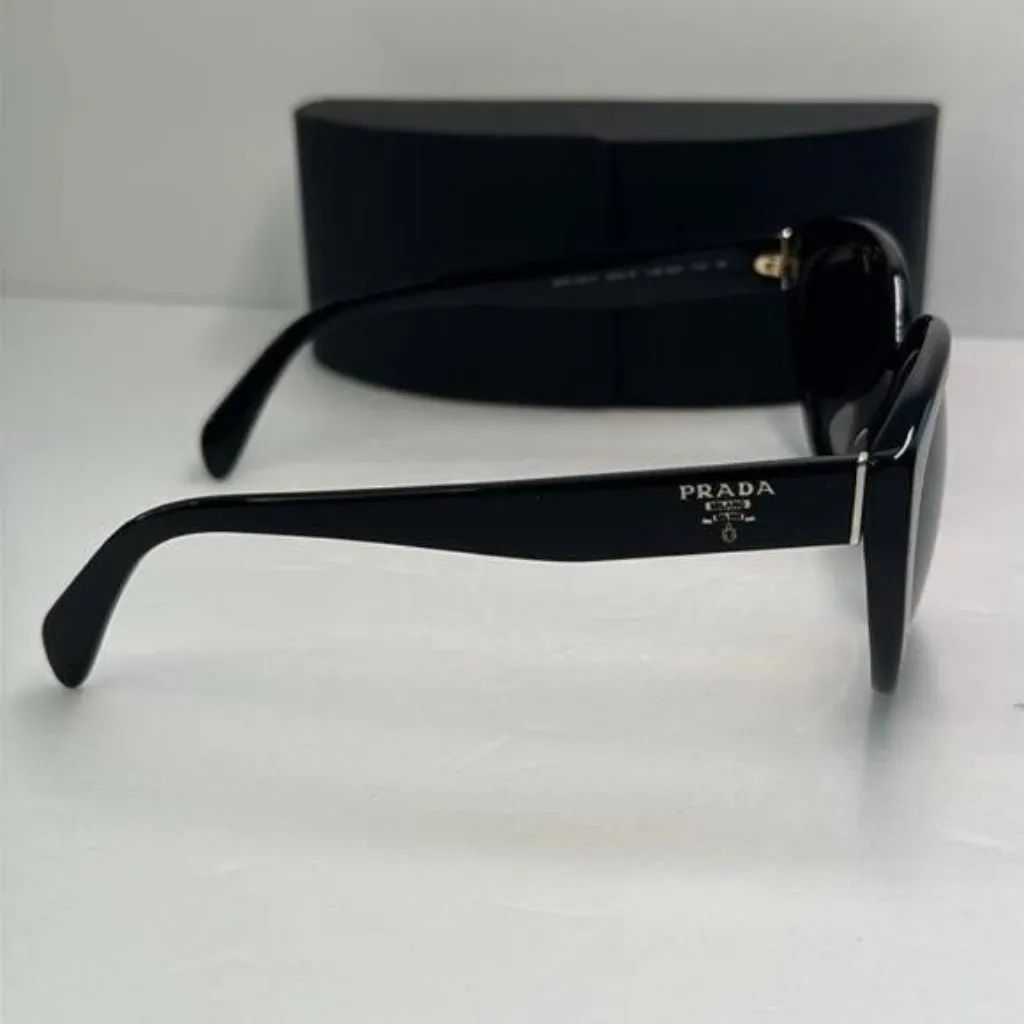 💯- New Authentic PRADA  Acetate Sunglasses SPR 16X-F Black - Image 4