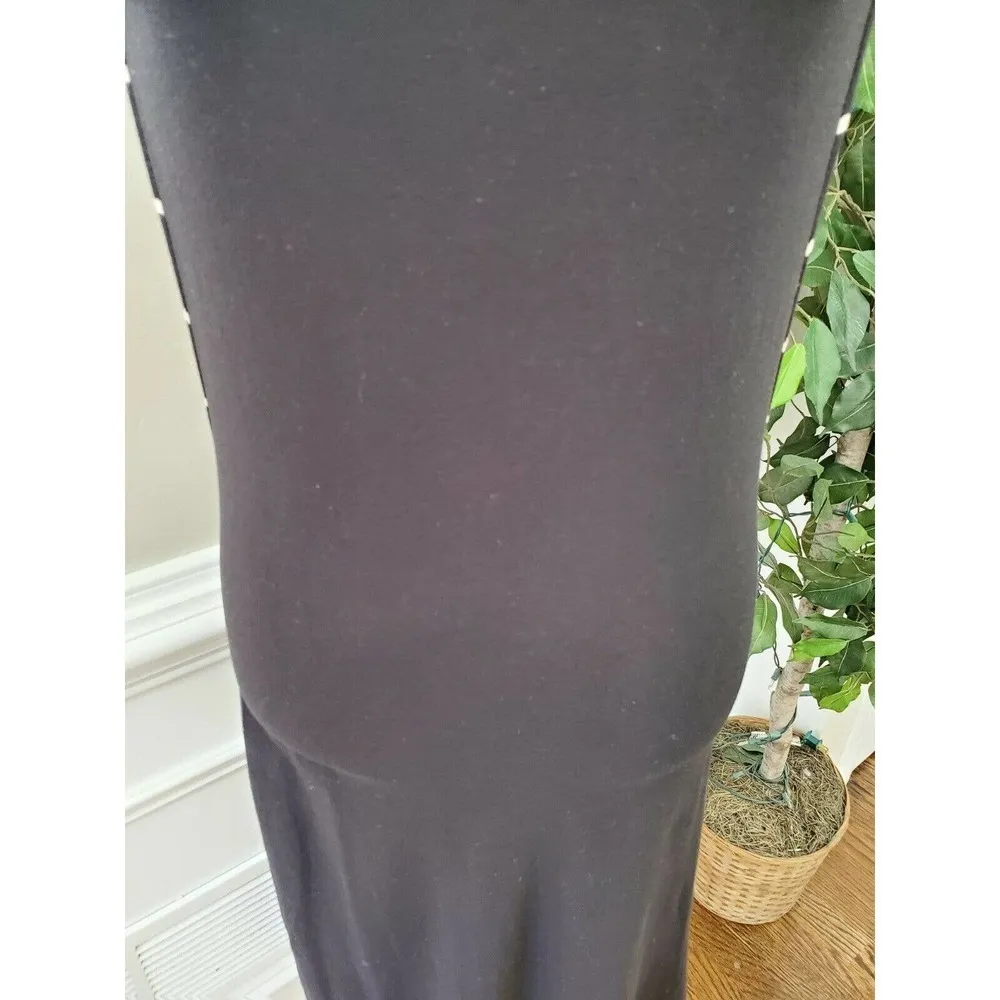 Boutique Black Bead Women's Cotton Sleeveless Round Neck Long Maxi Dress Size L - Image 3