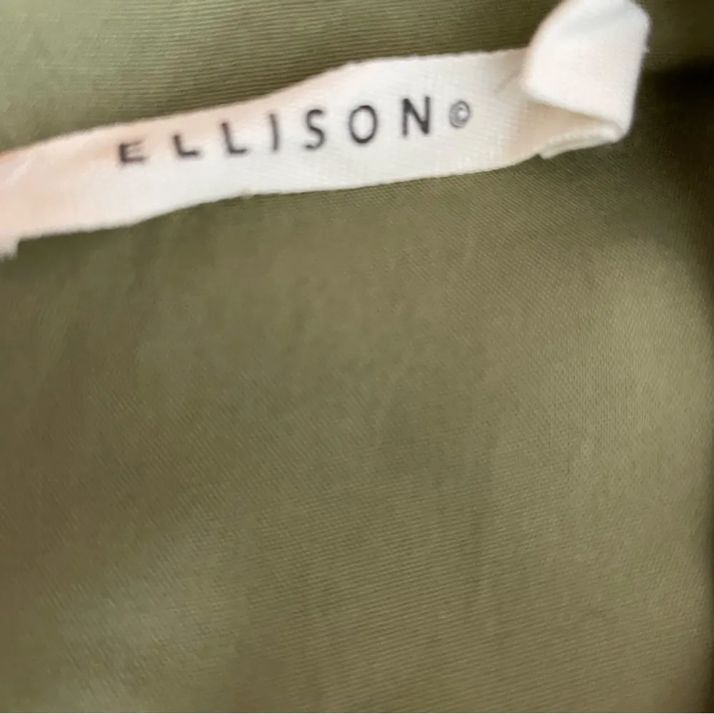 Ellison Ruffled Eyelet Dress Olive Green TD-9287-6 Women’s Sz M - Image 4