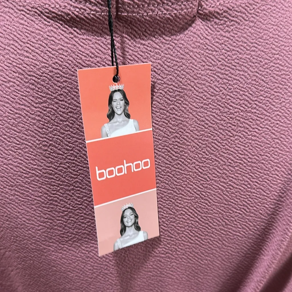 Boohoo Long Sleeve Mauve Dress - Image 7