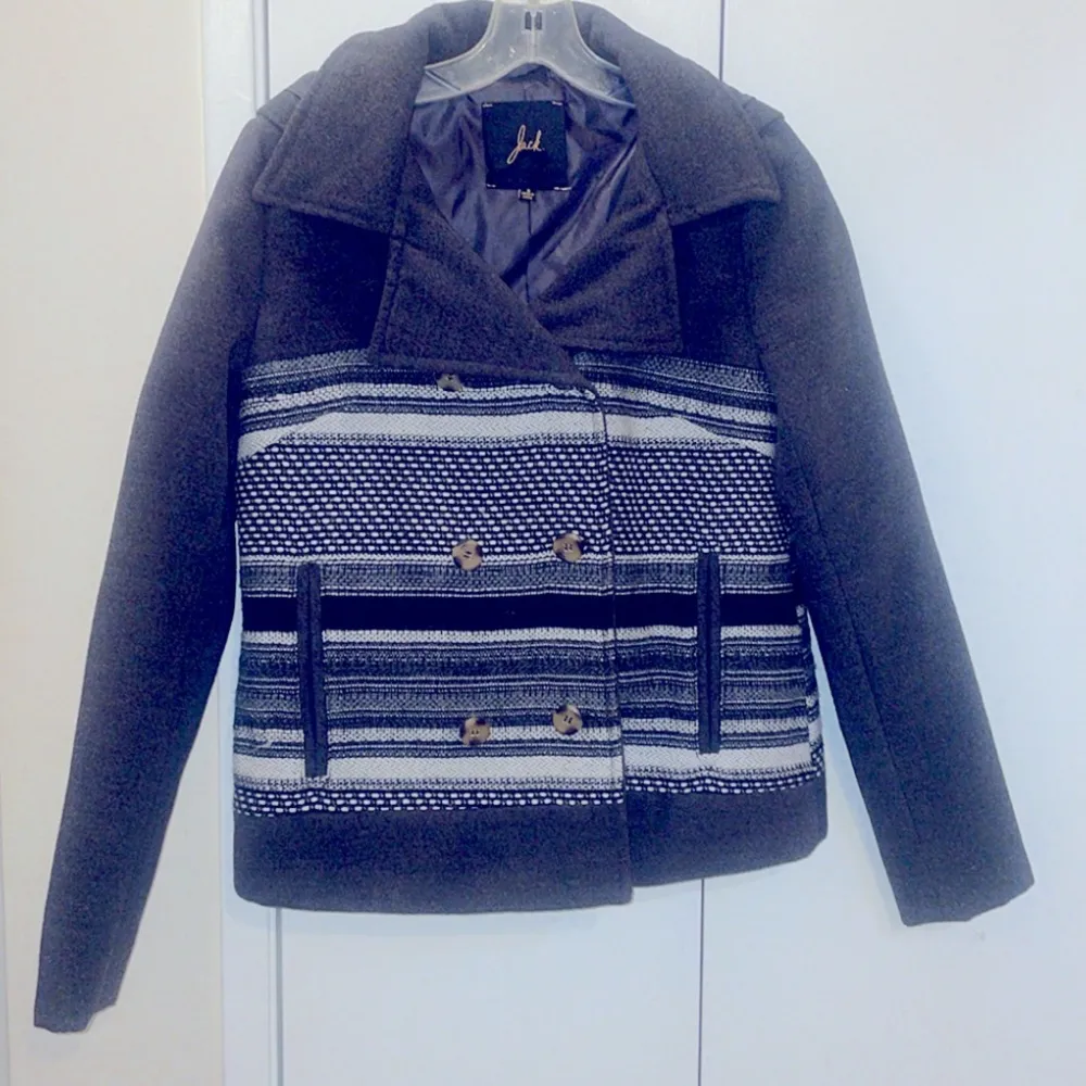 Jack by bb Dakota grey western wool coat size small - Image 7