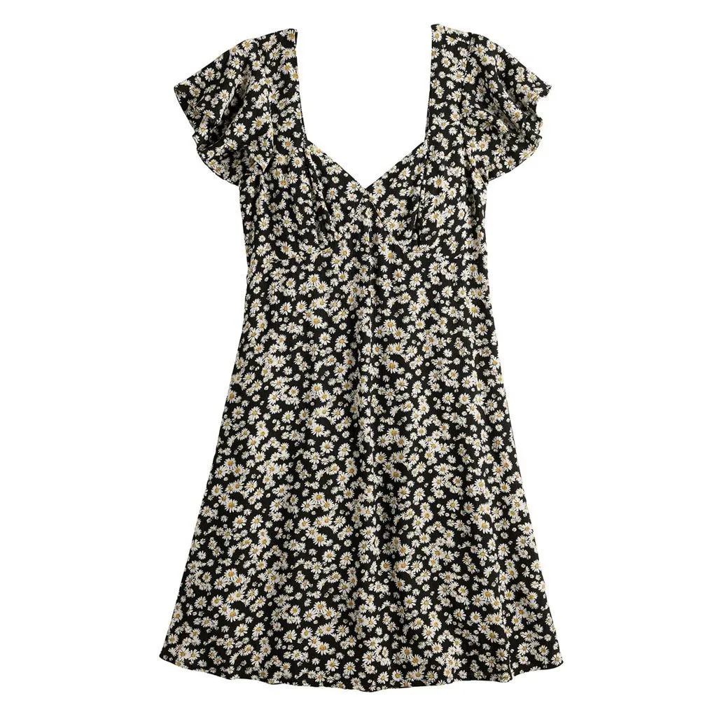 ✨Hurley Juniors'' Hurley Sandy Shore Flutter Sleeve Woven Sz XL Dress✨ - Image 6