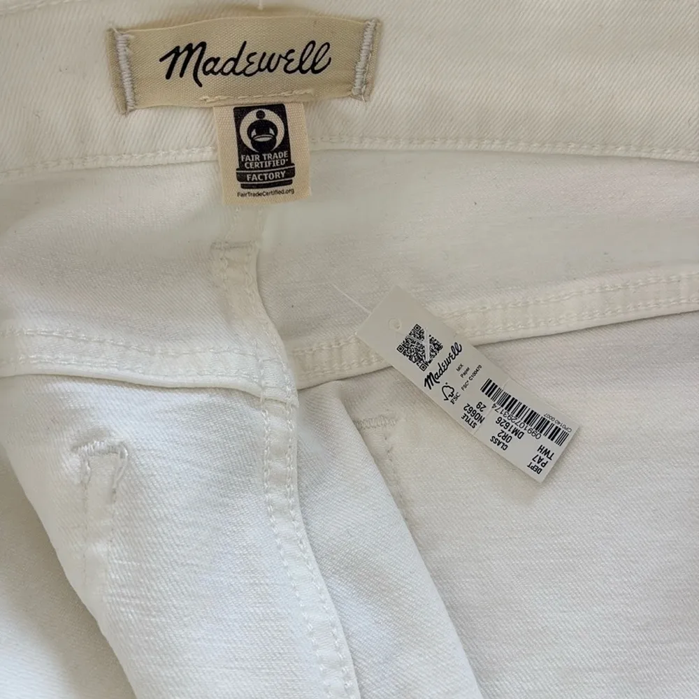Madewell The Perfect Vintage Jean Tile White Cream High Rise Mom Jeans Size 29 - Image 12