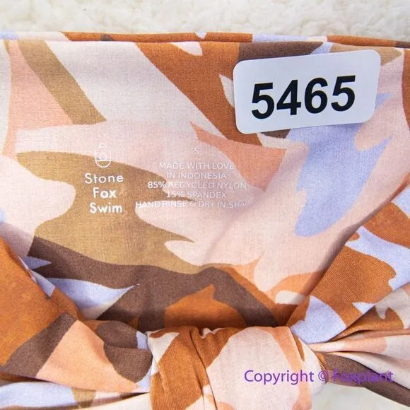 NEW Free People x Stone Fox Swim Lele knotted bikini top tropics, size S‎ - Image 7