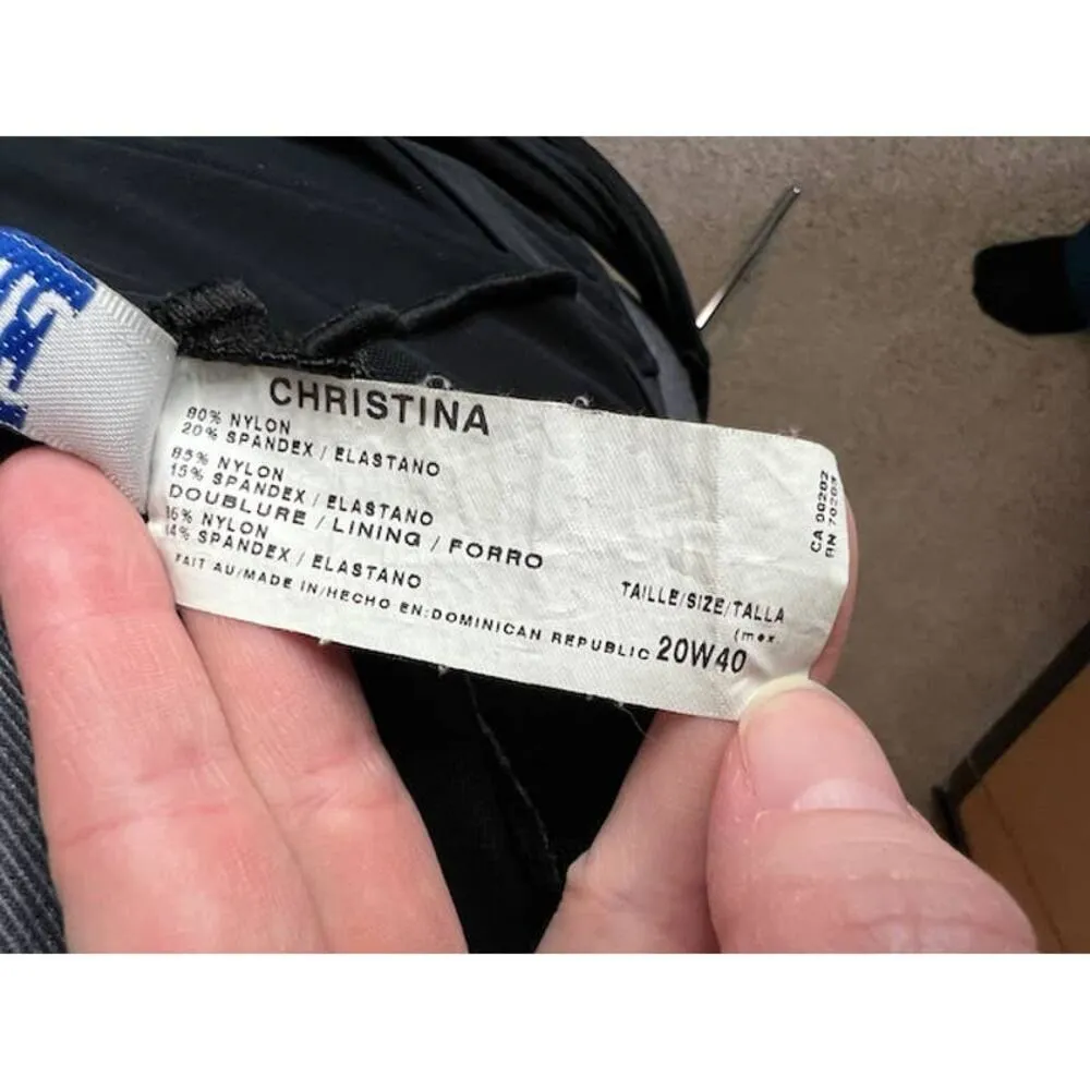 CHristina one piece swimsuit Vintage black lace front mesh - Image 11