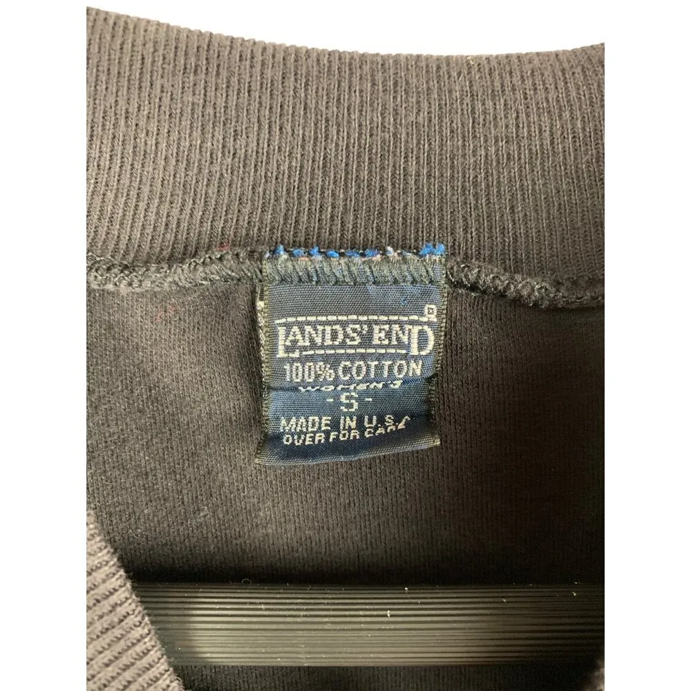 Lands End Sleeveless Black Cotton Top Size S - Image 3