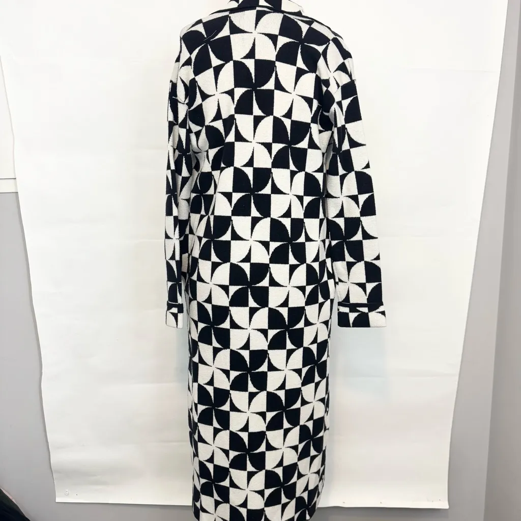 Show Me Your Mumu Jane Sweater Jacket Geometric black and white size small - Image 6