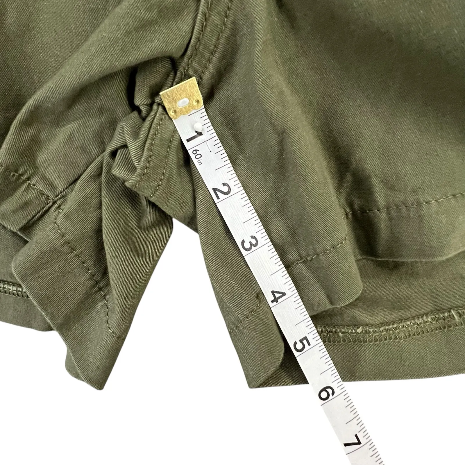 Levis Utility Shorts Womens 33 Olive Green Twill Pockets Urban Explorer Casual - Image 8