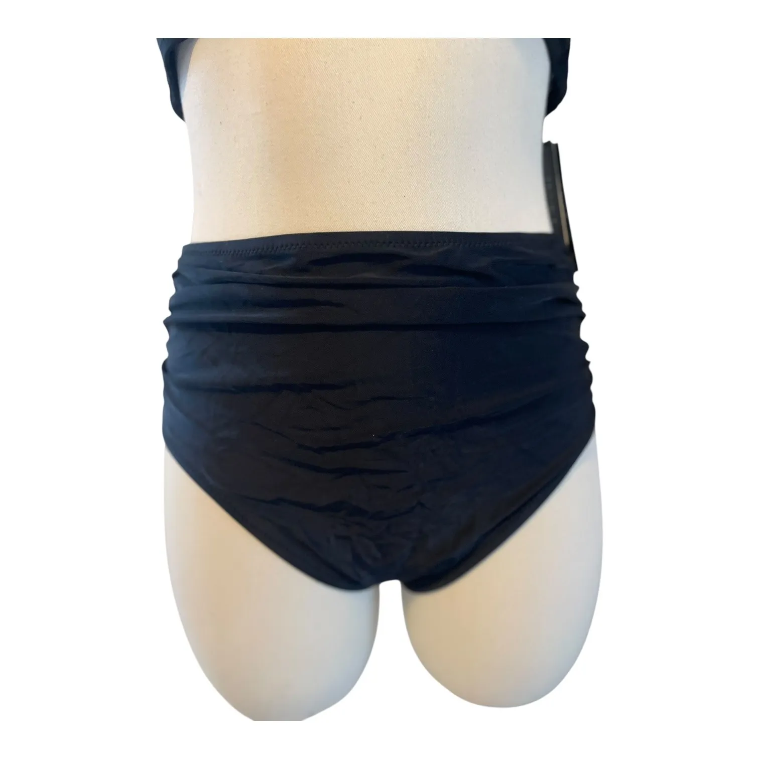 Tempt Me Black Halter Bikini Set | High-Waisted Tummy Control | Size Large | NWT - Image 6