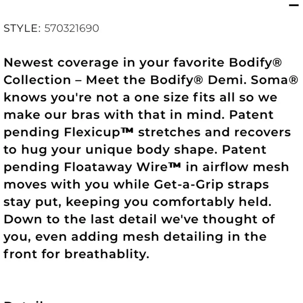 Soma Black Bodify Perfect Coverage Underwire Bra 34D - Image 5