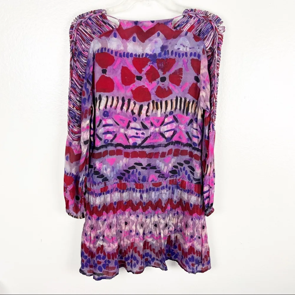 CHLOE OLIVER Multicolored Knit Top Pleated Skirt Dress, Size Small - Image 2